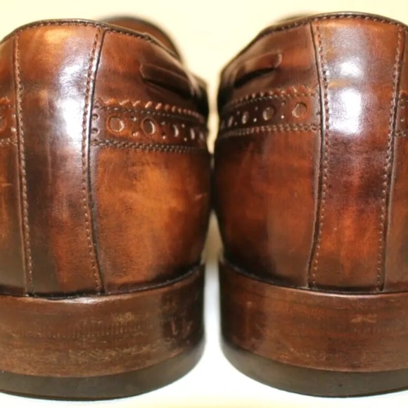 MENS GUCCI BROWN FRINGE TASSEL WINGTIP LEATHER LOAFER DRESS SHOES SZ 7M UK 7.5US main image 9